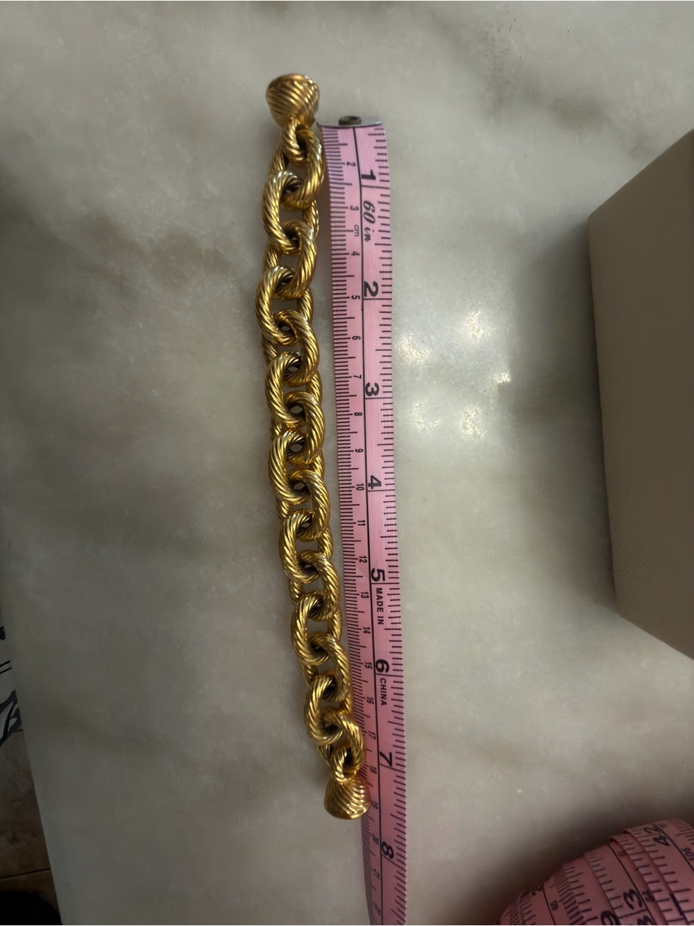 14k gold over resin oval rolo bracelet milor